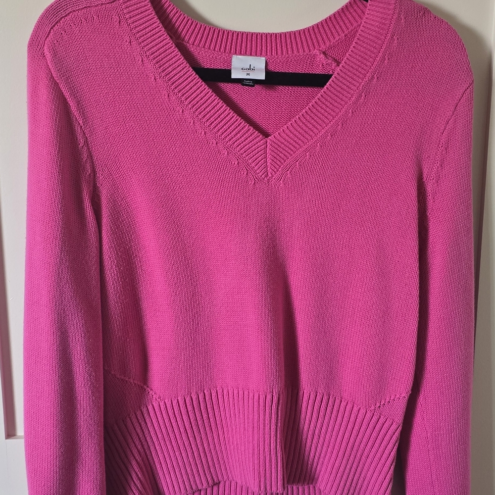 Cabi Women’s V-Neck Sweater - Bright Pink